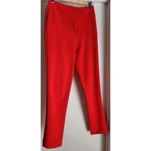 Chrissy Teigen x Revolve Pants XS Red Solid Straight Leg Trousers Slacks